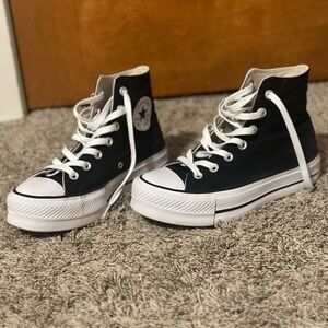 Womens Converse Chuck Taylor All Star Hi Lift Sneaker - Black: Size 7